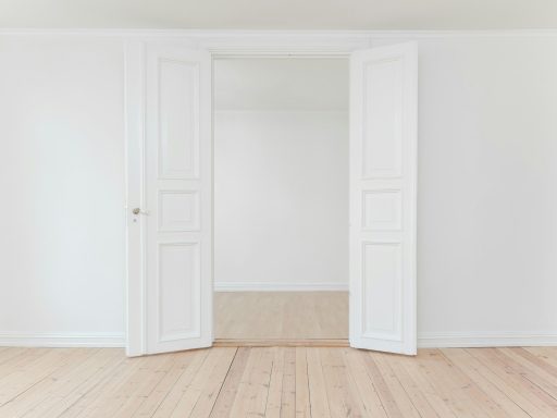 minimalist photography of open door