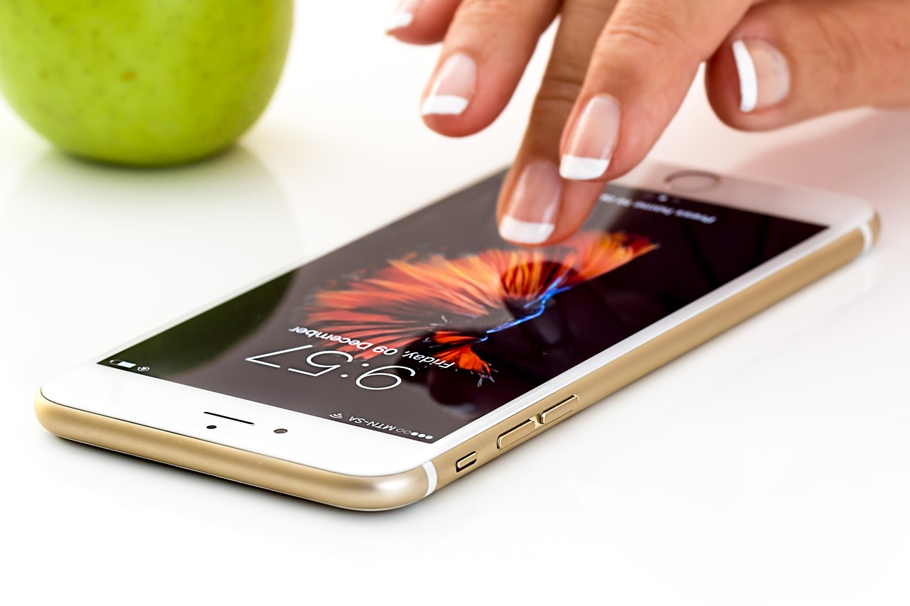 Iemand die een spaar-app bekijkt op zijn smartphone